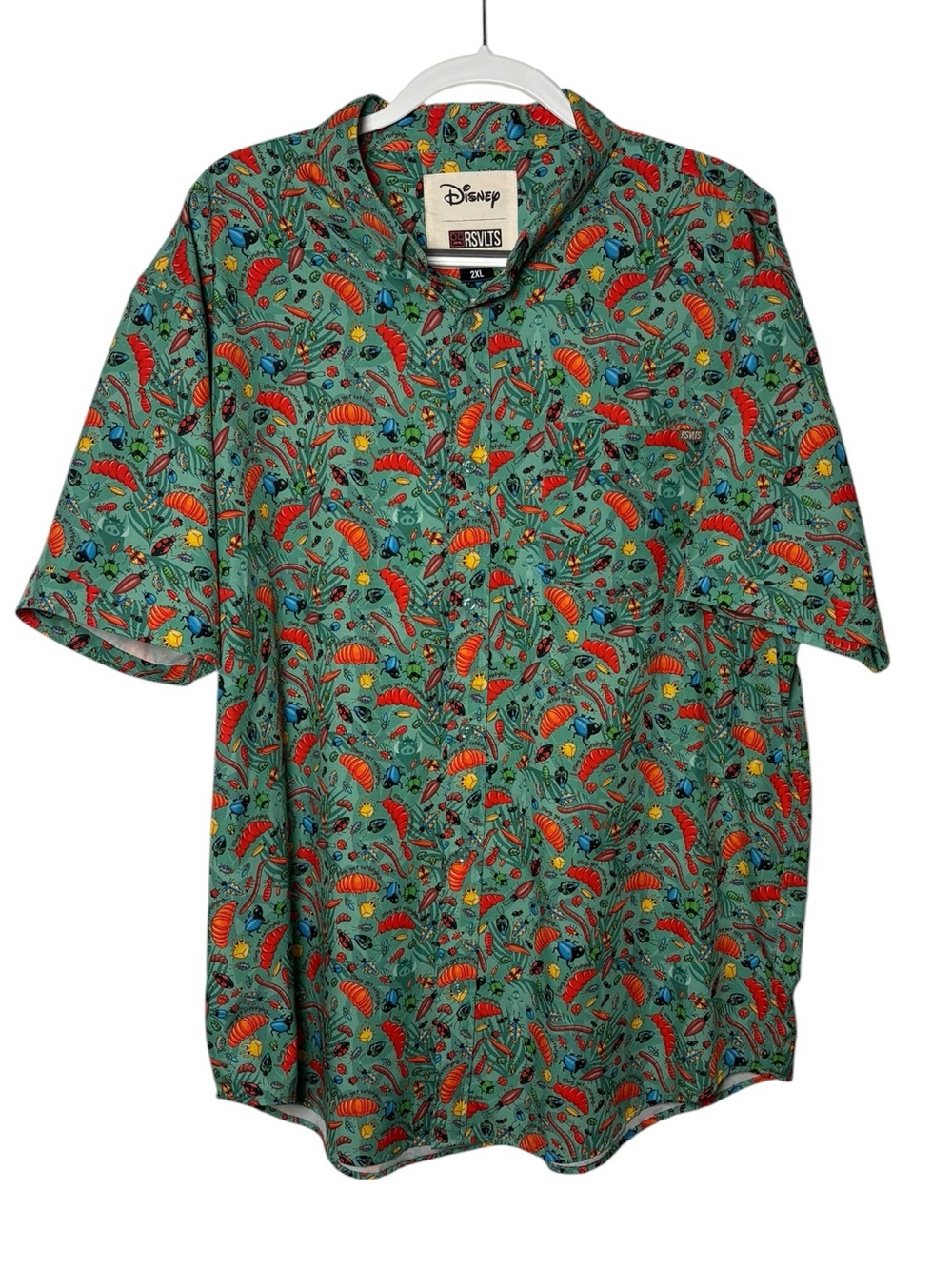 Disney RSVLTS Lion King Slimy Yet Satisfying Button Up Mens Kunuflex 2XL